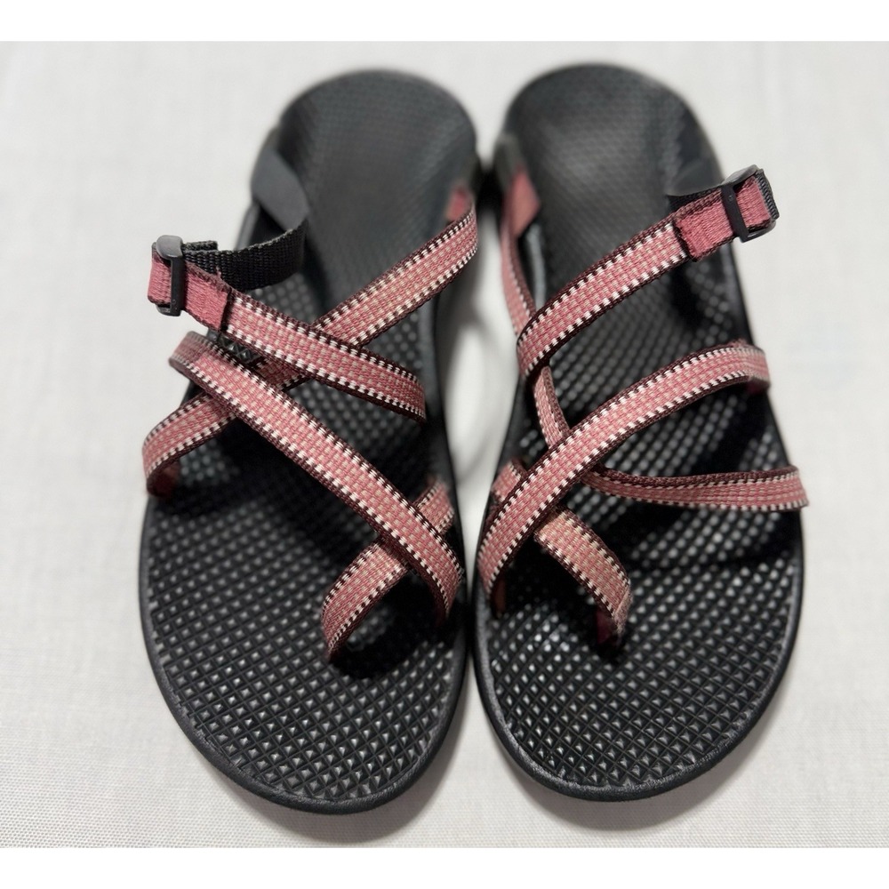 Chaco ZX/2 Double Strap Toe Loop Sandals Women's Size W 7 Pink MODIFIED SLIDES